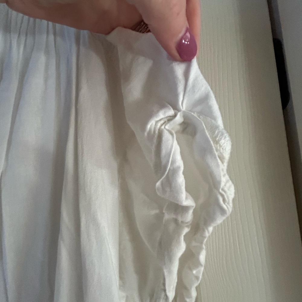 Free People White V-Neck Blouse - Picture 4 of 4